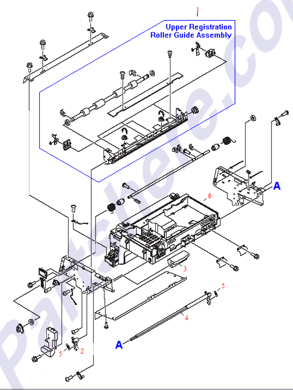 HP parts picture diagram for RG5-6304-040CN, RB2-8015-000CN, RB2-8016-000CN, RB2-8017-000CN